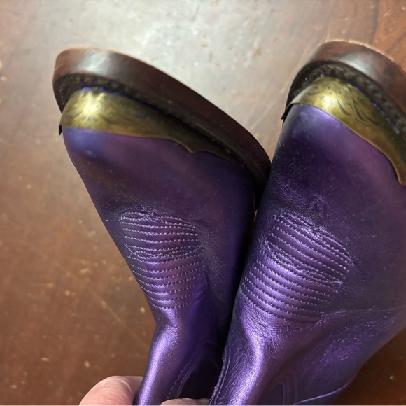 Miranda lambert size 6 purple metallic booties idyllwind Cowgirl rodeo western - Picture 8 of 13